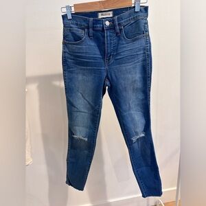 Madewell Roadtripper Skinny Jeans Distressed Knee